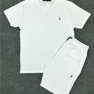 Polo by Ralph Lauren Men's White T-Shirt and Shorts Set
